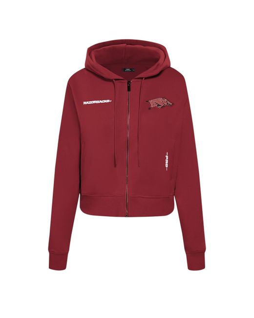 Pro Standard Red Arkansas Razorbacks Game Day Sequin Full-zip Hooded Jacket