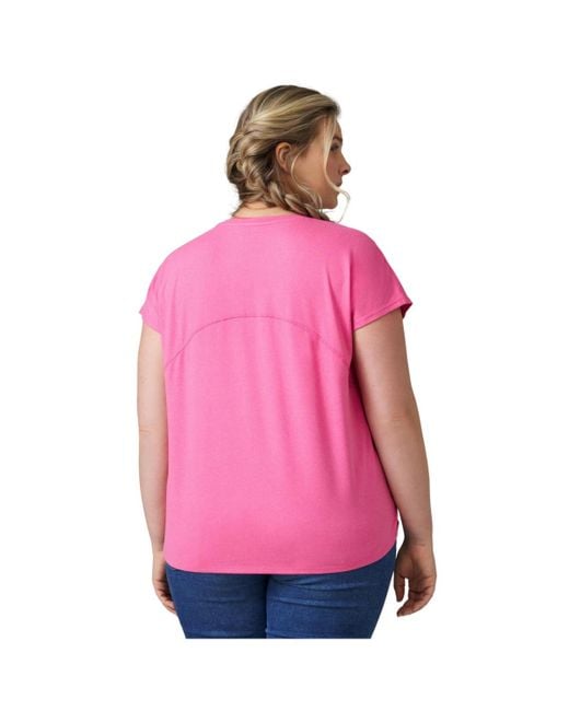 Free Country Pink Plus Size Microtech Chill B Cool Tee