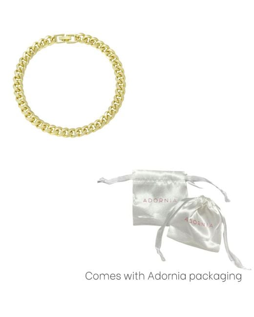 Adornia Metallic 14k Plated Chunky Curb Chain Anklet