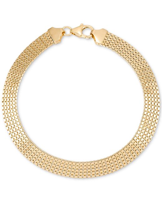 Macy's Metallic Woven Classic Squared Box Chain Link Bracelet