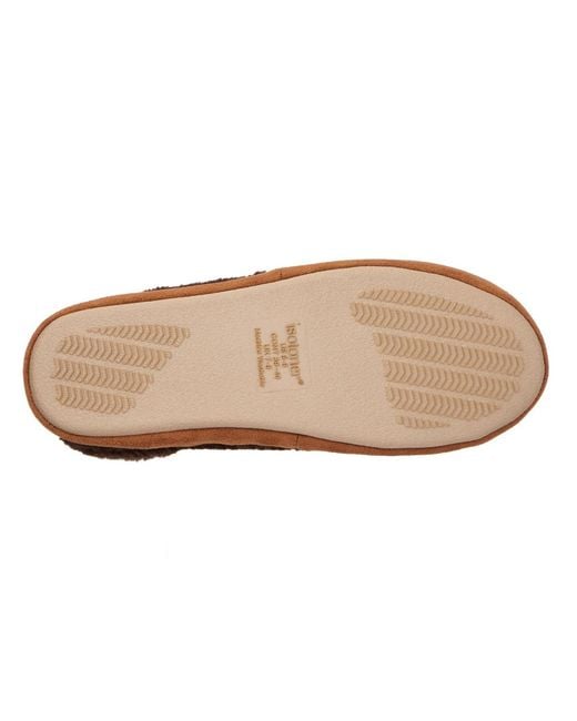 Isotoner Brown Berber Closed Back Slippers for men