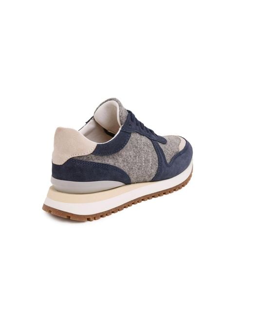 Celtic & Co. Blue Wool Panel Trainer