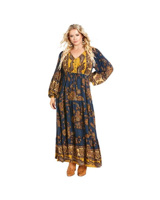 Avenue Plus Size Ellery Long Sleeve Maxi Dress | Lyst Avenue Plus Size Ellery Long Sleeve Maxi Dress | Lyst