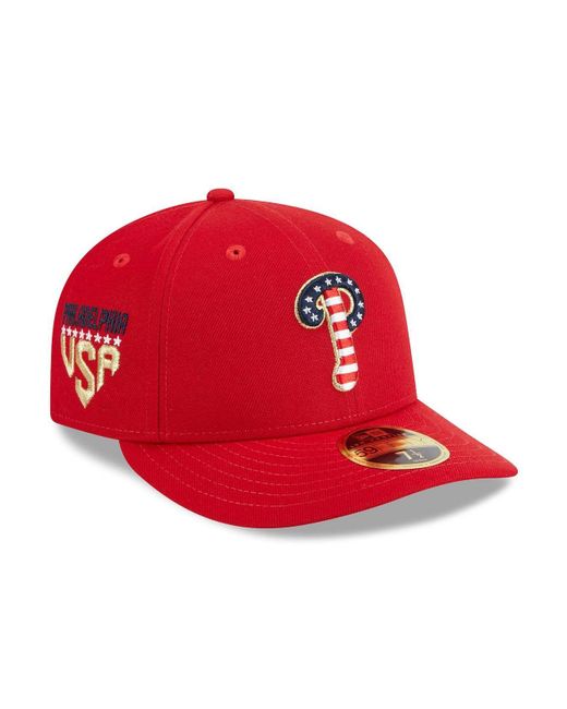 KTZ Red Philadelphia Phillies 2023 Fourth Of July Low Profile 59fifty