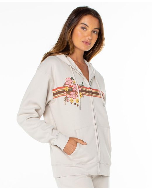 Roxy White Tidal Front-zip Hoodie