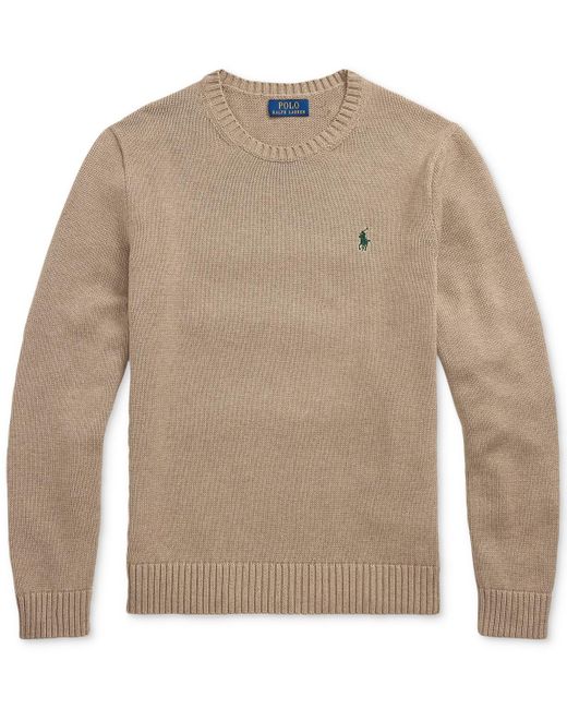 Polo Ralph Lauren Brown Cotton Crewneck Sweater for men