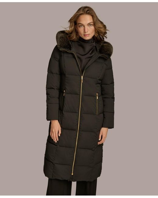 Donna Karan Black Puffer Coat