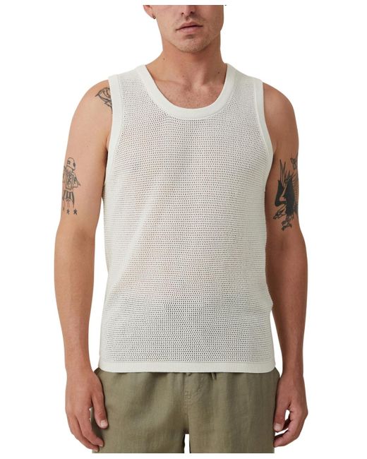 Cotton On Gray Knit Tank Top for men