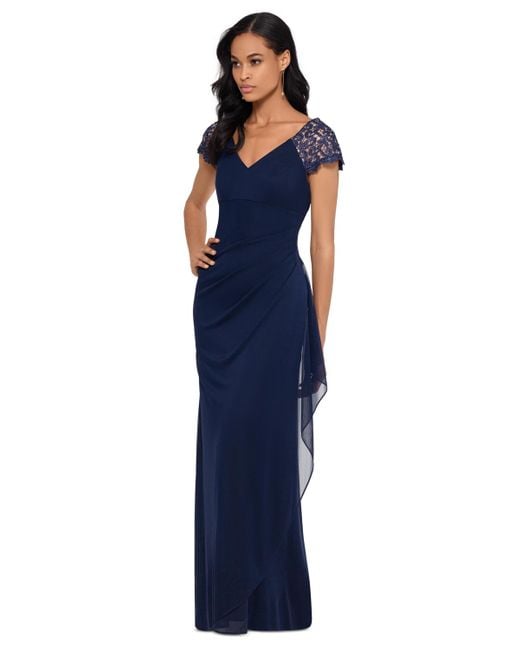 xscape dresses navy blue Amazon.com: X by Xscape Womens Gathered Off-The-Shoulder Evening Dress Navy  12 : Clothing, Shoes & Jewelry