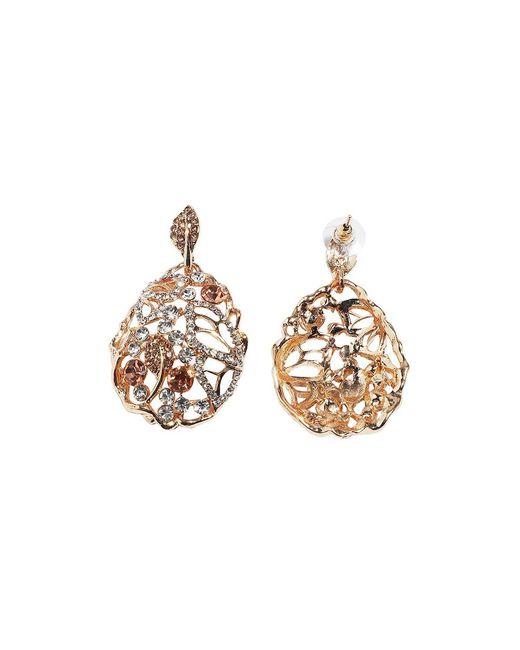 SOH Metallic Abstract Leaf Drop Earrings