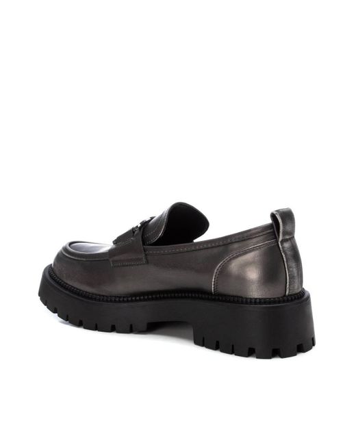 Xti Black Penny Loafers By