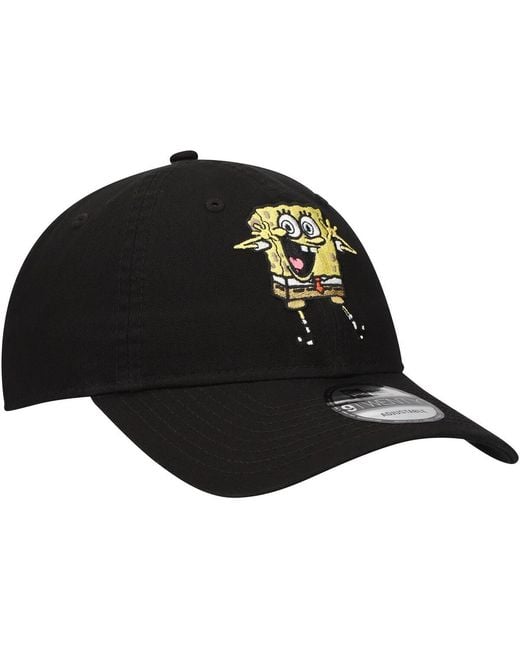 KTZ Black Spongebob Squarepants 9twenty Adjustable Hat for men