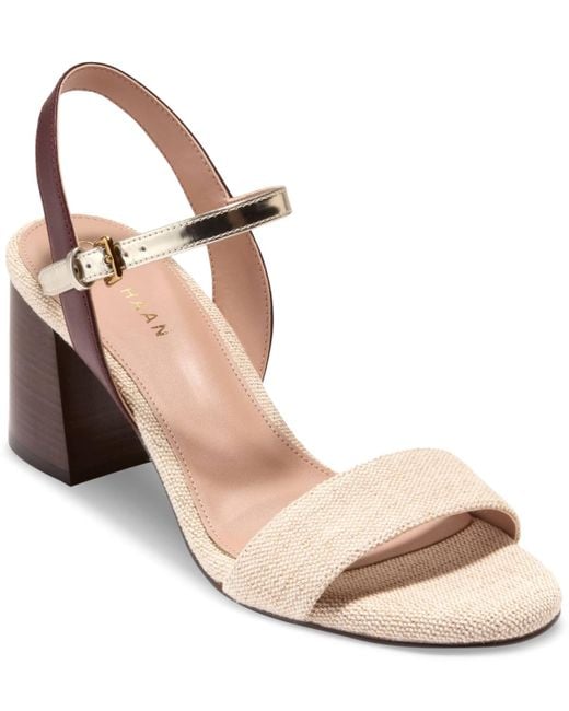Cole Haan Metallic Josie Block-heel Sandals