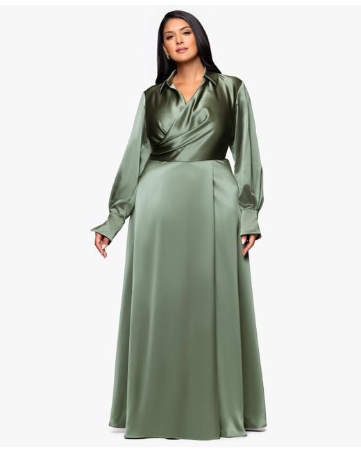 free people green embroidered dress Dark Green Mother Of The Bride Dress Plus Size A Line Chiffon V Neck Ruffle Sleeves Appliques Waist High Low Mother Of The Bride Dresses