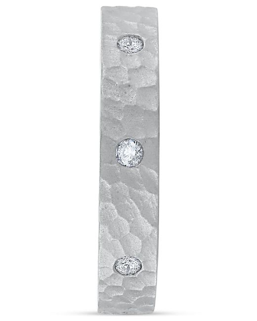 Macy's Gray Diamond Studded Textured Band (1/4 Ct. T.w.