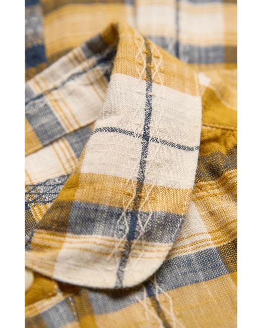 Celtic & Co. Multicolor Peter Pan Collar Checked Blouse