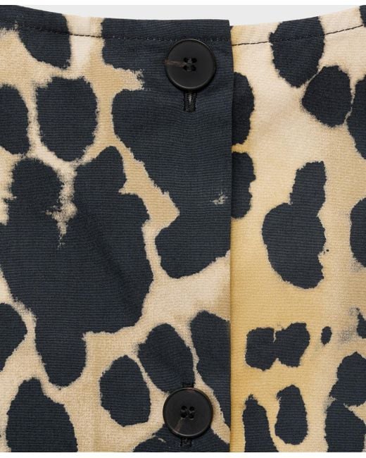 Mango White Animal-print Cotton Crop Top
