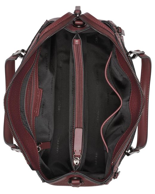 Calvin Klein Purple Garnet Small Satchel Bag