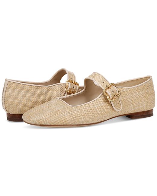 Sam Edelman Natural Michaela Buckled Mary Jane Flats