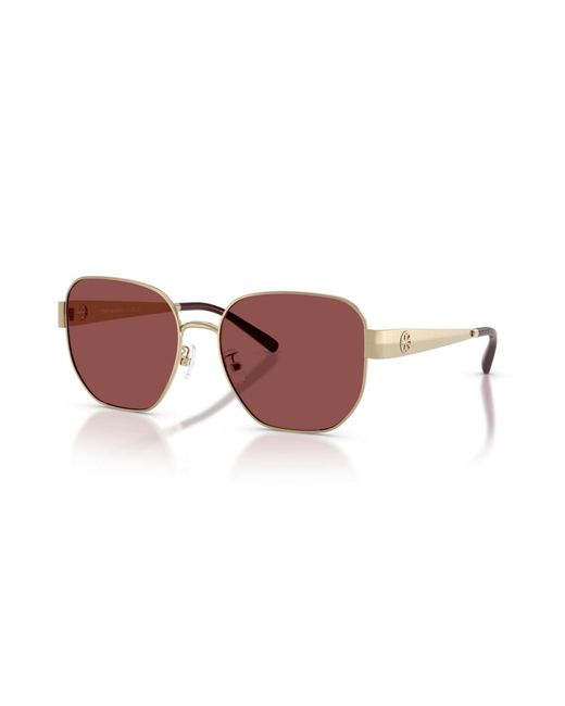 Tory Burch Brown Geometric Sunglasses