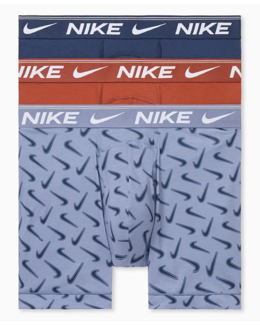 Nike Blue 3-pack Dri-fit Ultra Comfort Boxer Briefs for men