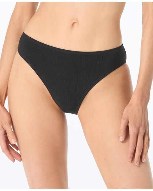 Michael Kors Black Michael Solid Full Coverage Bikini Bottoms