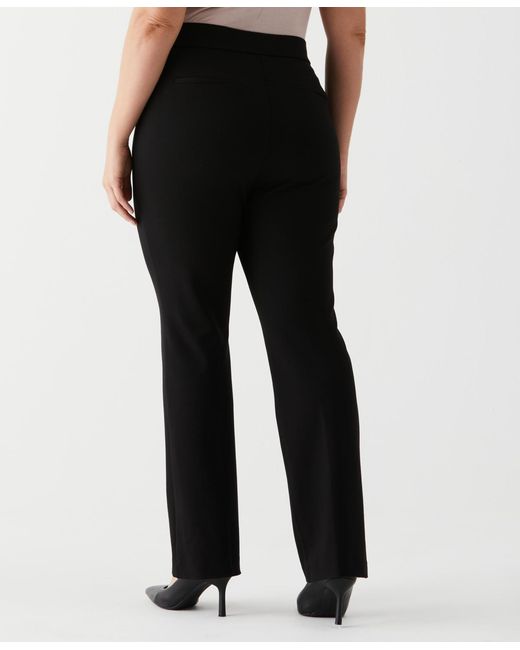 Rafaella Black Plus Size Boot Cut Pull-on Pants
