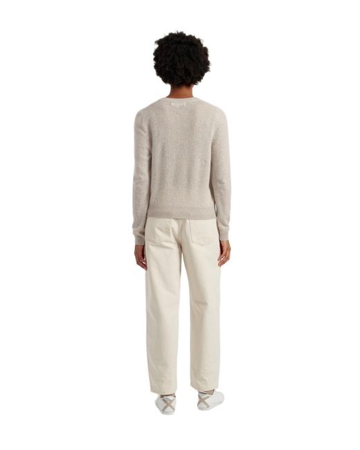 Chinti & Parker White Chinti And Parker Cloud Cashmere Cropped Pullover
