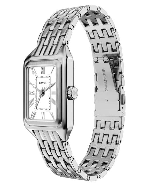 Fossil White Raquel Three-hand Stainless Steel Watch
