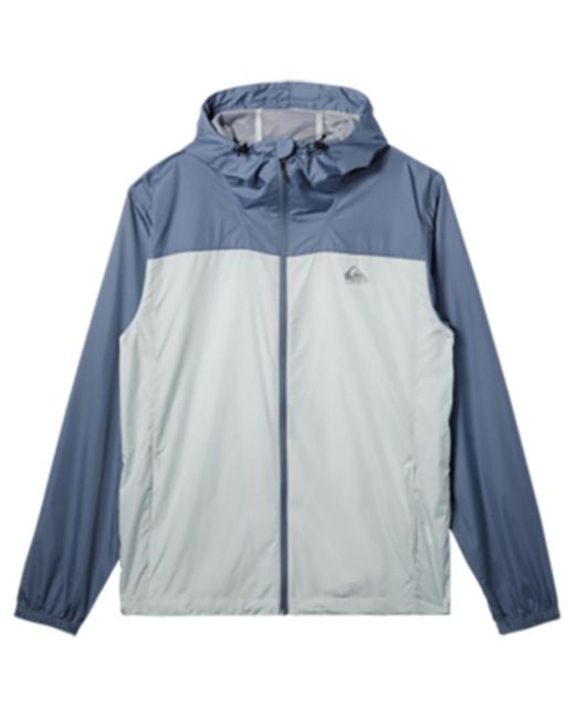 Quiksilver Blue Overcast Windbreaker Long Sleeve Jacket for men