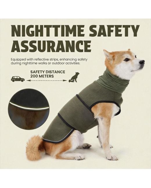 Aronkl Green Dog Anxiety Jacket: Comfortable