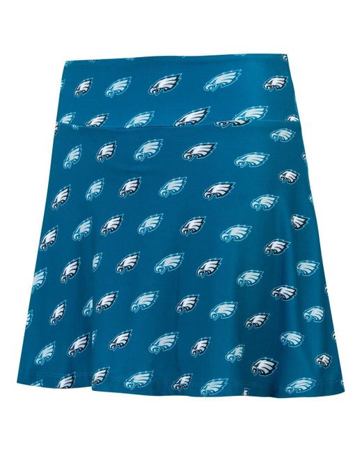 Concepts Sport Blue Midnight Philadelphia Eagles Record Allover Print Knit Sleep Skort