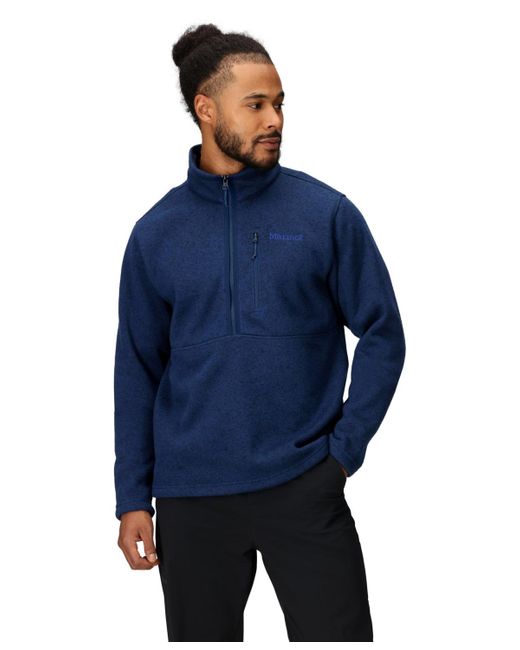 Marmot Men's Blue Drop Line Half Zip Sweatshirt