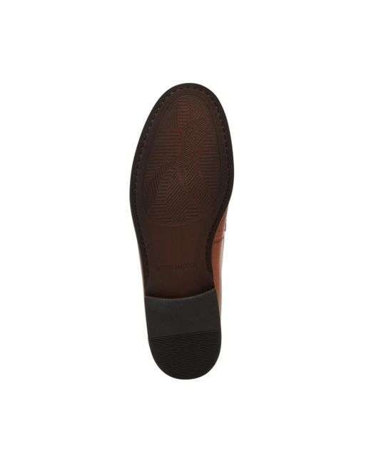 Steve Madden Brown Alfio Leather Bit Loafers for men