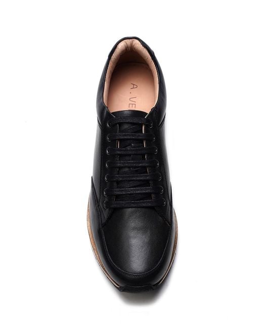 A. Veer Black Brooklyn Sneakers for men