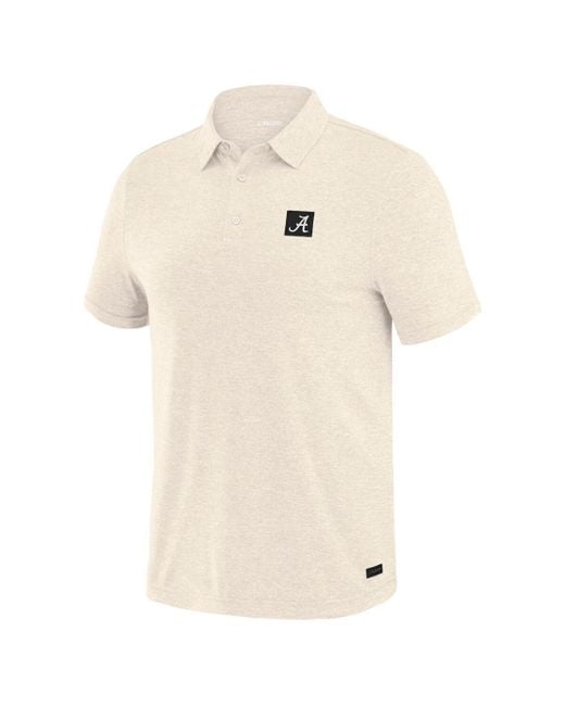 J. Palmer Natural White Alabama Crimson Tide Four Down Polo Shirt for men