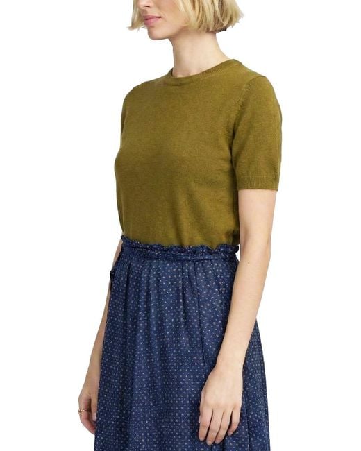 Elle Collection Green Moss Yarn Shell