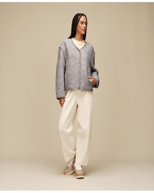 Ugg Natural Regular Fit Button Closure Sun Quilted Jacket