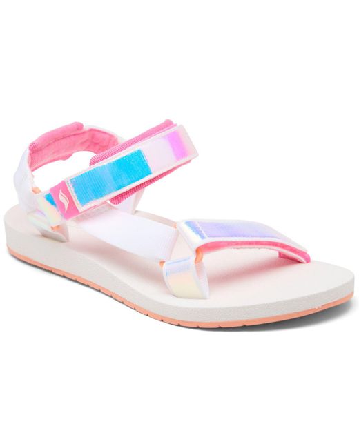 iridescent strappy sandals