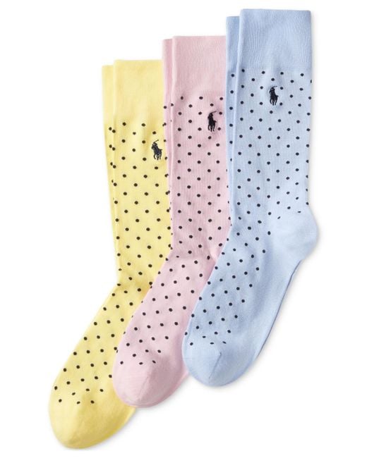 Polo Ralph Lauren White Dotted Dress Socks for men