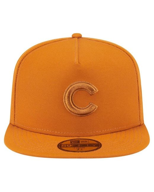 KTZ Orange Chicago Cubs Color Pack A-frame 59fifty Fitted Hat for men