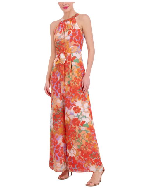 Vince camuto floral store chiffon jumpsuit