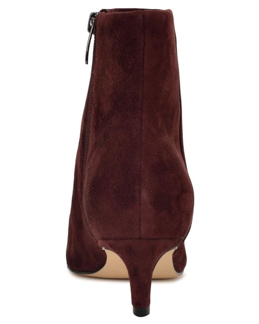 Nine West Purple Brite Kitten Heel Dress Booties