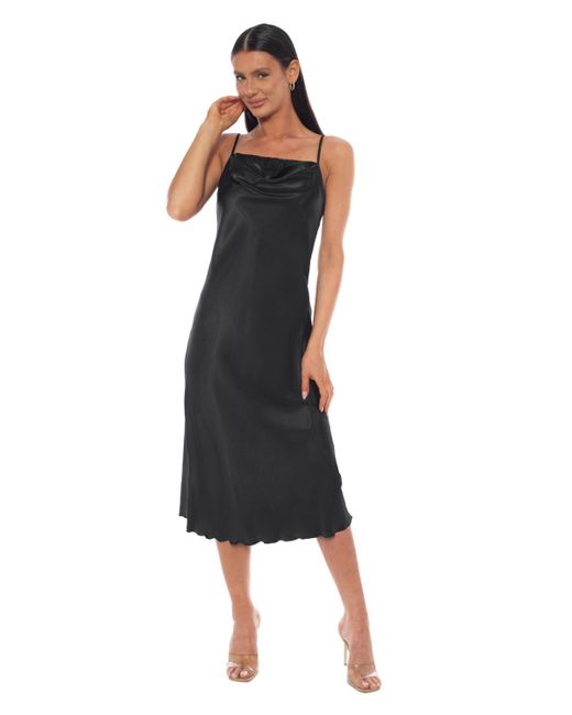 satin maxi dress black Heavy Hearted Color:Dusty Blue neckline_Spaghetti Straps Dana Baby Blue Beaded