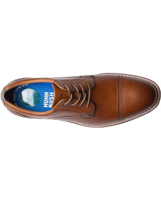 Nunn Bush Brown Centro Flex Cap Toe Oxfords for men