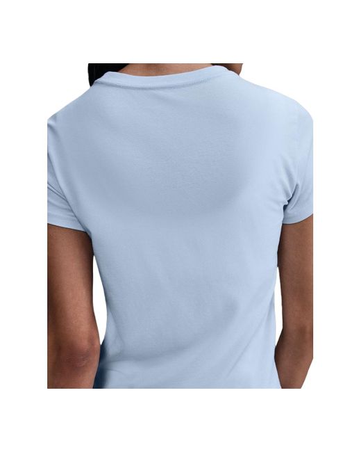 Nike White Graphic Cropped Slim-fit Crewneck T-shirt