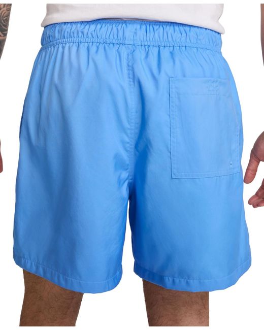 Nike Blue Club Flow Relaxed-fit 6" Drawstring Shorts for men