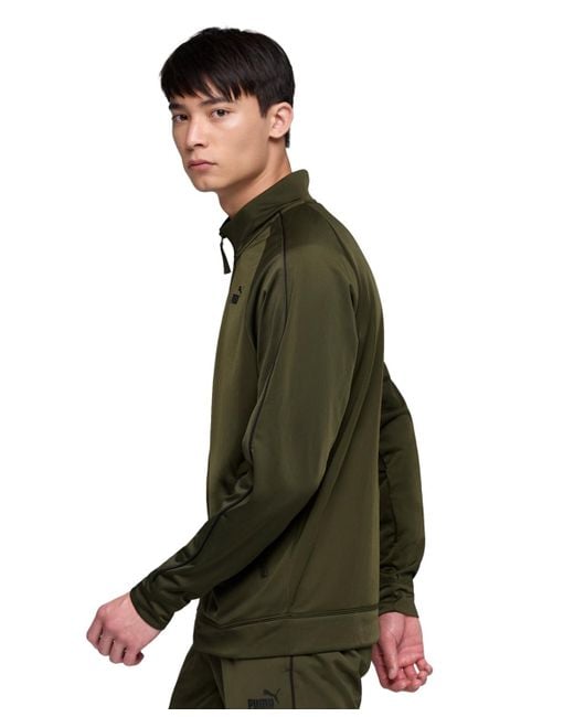 PUMA Green Piped Tricot Jacket for men