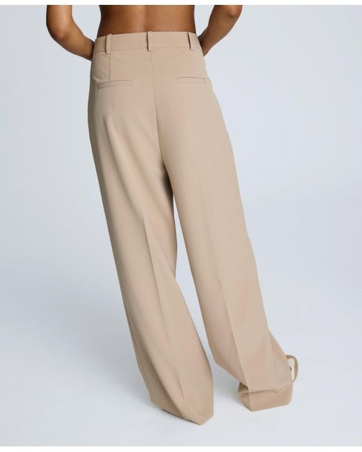 Kenneth Cole Natural Luxe Twill Fly Front Wide Leg Pants