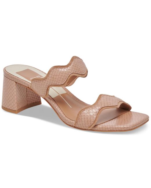 Dolce Vita Pink Ilva Wavy Banded Mid-heel Dress Sandals